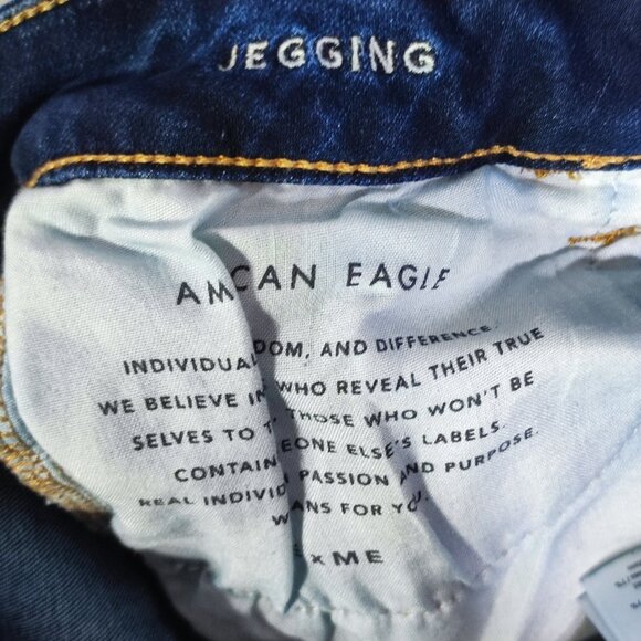American Eagle ne(x)t level stretch jeggings women's size 4 Long ink blue - Picture 7 of 16